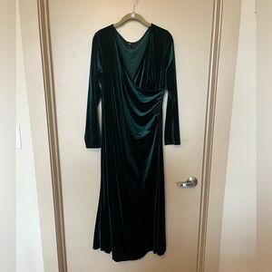 Green Velvet Dress